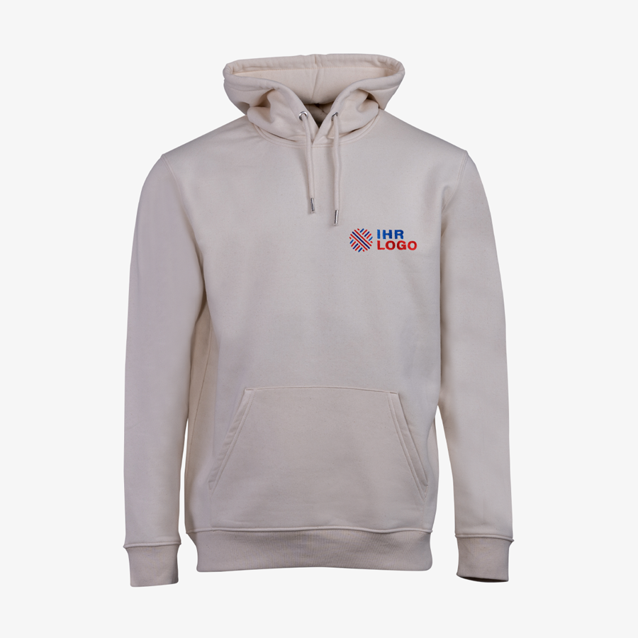 Organic-Hoodie von Stanley/Stella mit individueller Stickerei auf der rechten Brust, unisex
