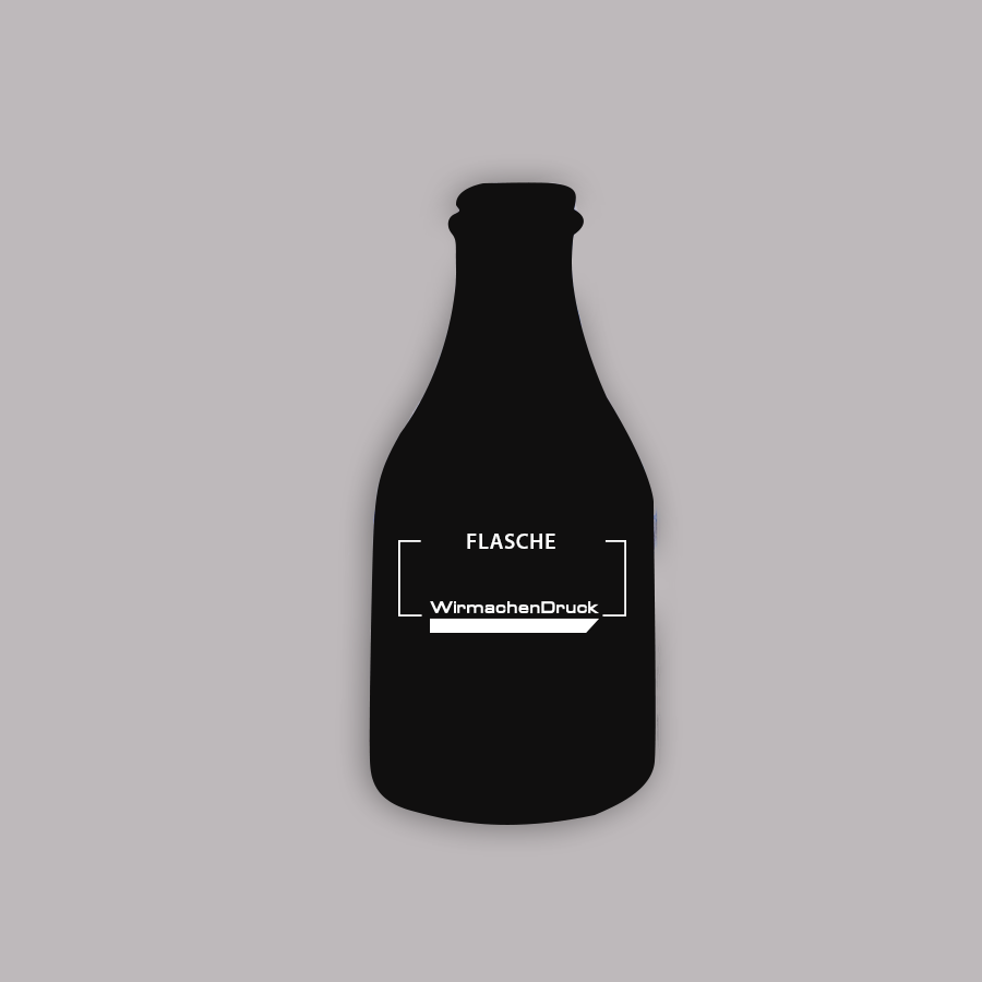 Individuell bedruckbare Tafelfolie, gestanzt in Form einer Flasche