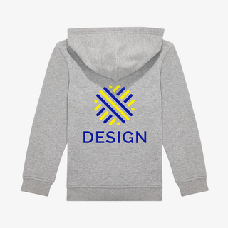 Basic-Sweatjacke für Kinder von B&C Collection, auf dem Rücken vollfarbig bedruckt