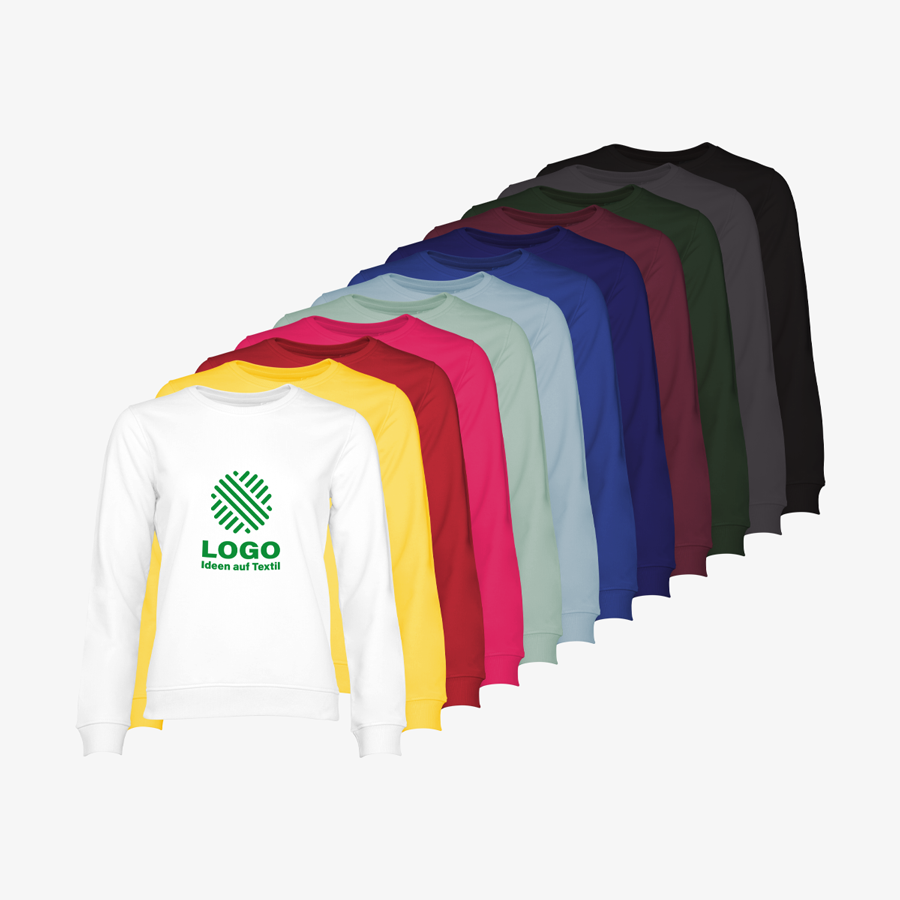 Organic-Sweatshirts für Damen von B&C Collection in verschiedenen Farben, Digitaldruck