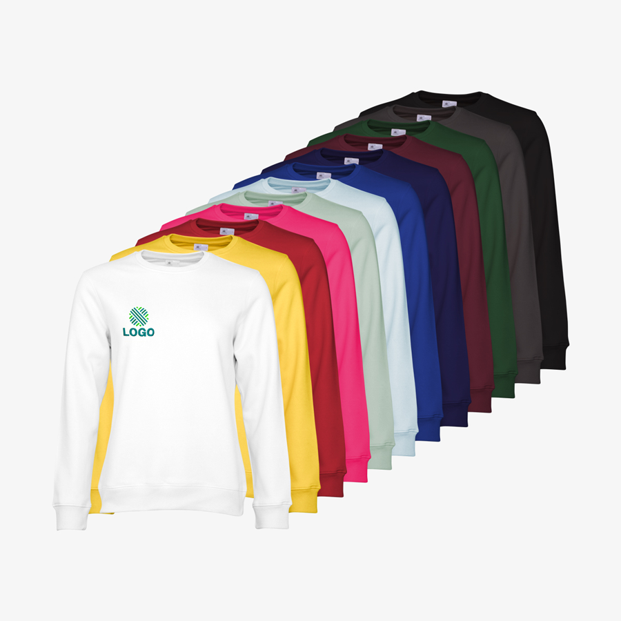 Premium-Sweatshirts für Damen von B&C Collection in verschiedenen Farben, mit Stickerei