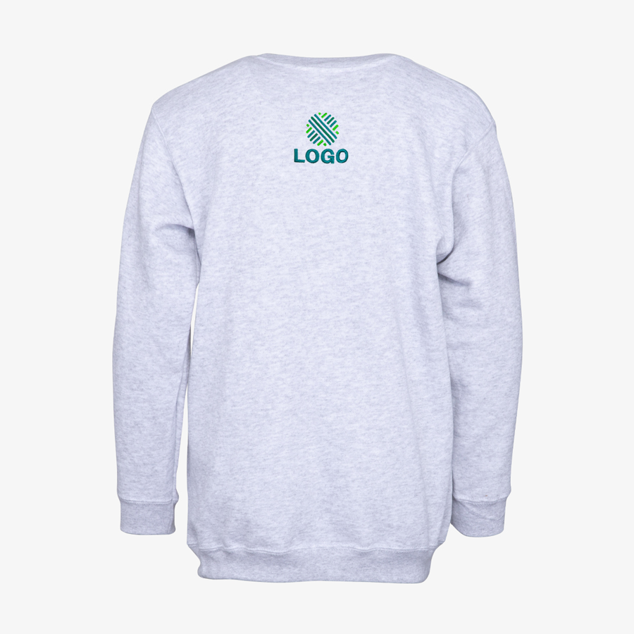 Basic-Sweatshirt für Kinder von Fruit of the Loom, hinten mittig bestickt