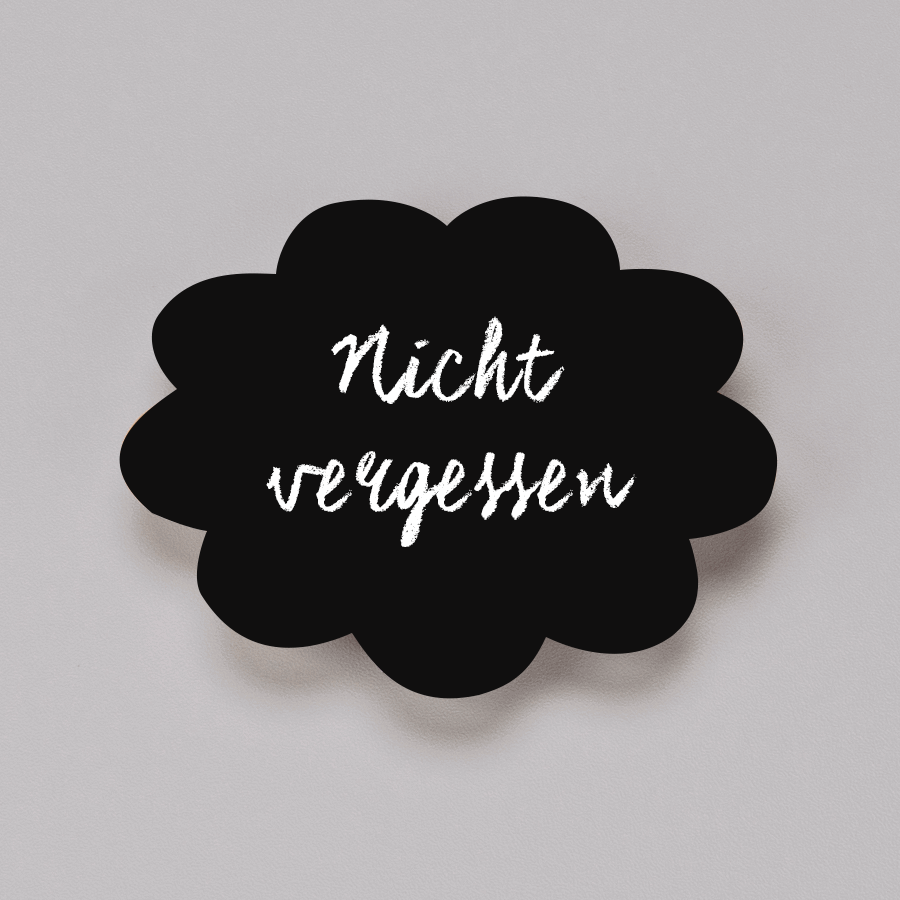 Unbedruckte und beschreibbare Tafelfolie, gestanzt in Form einer Wolke