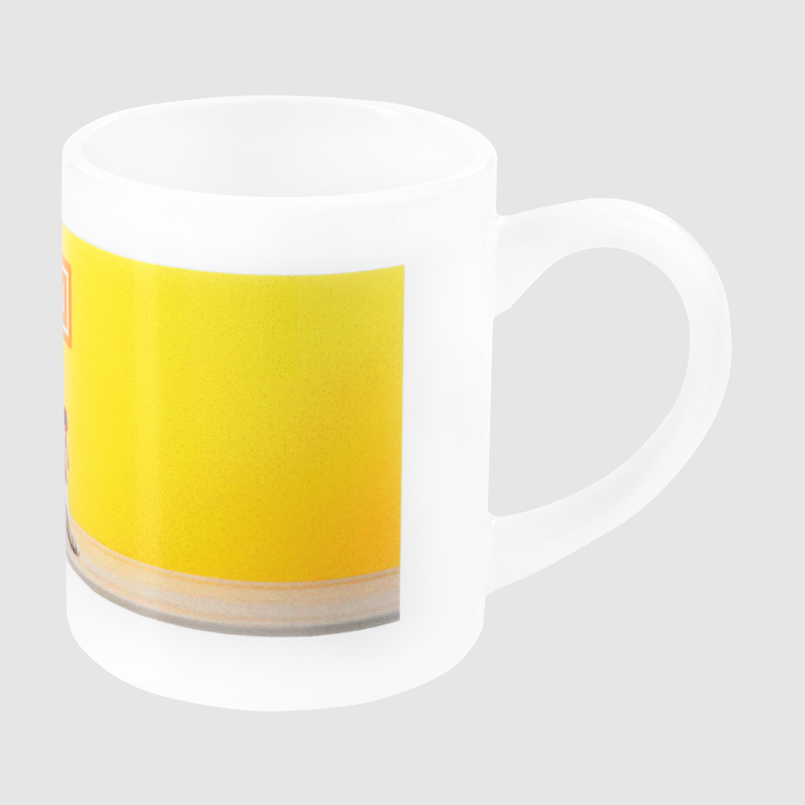 Weiße Keramiktasse mit 250 ml Fassungsvermögen und vollfarbigem Sublimationsdruck