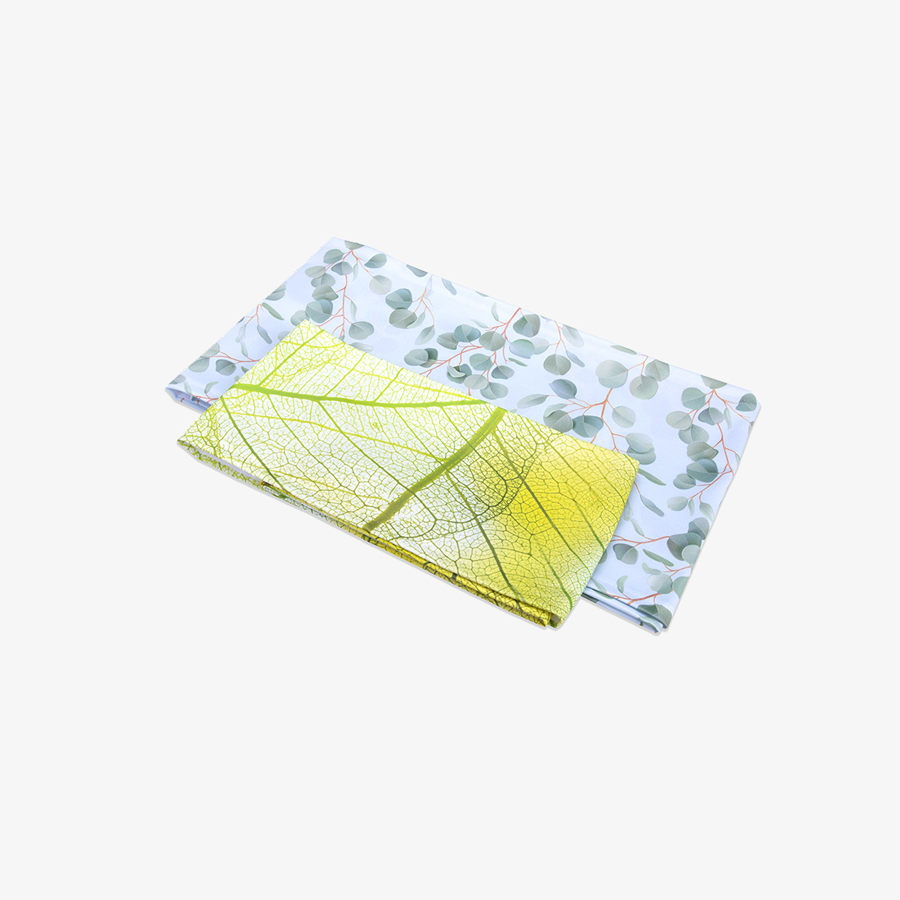 Nachhaltige Textil-Tischläufer aus Recyclingmaterial, im individuellen Wunschdesign bedruckbar