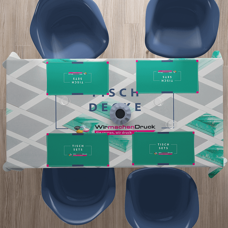 Individuell bedruckte Tischsets aus Papier im DIN-A3-Format