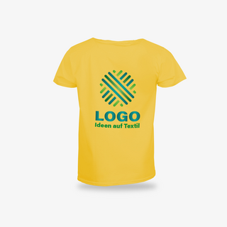 Gelbes Premium-T-Shirt für Herren von Fruit of the Loom, Rückseite bedruckt