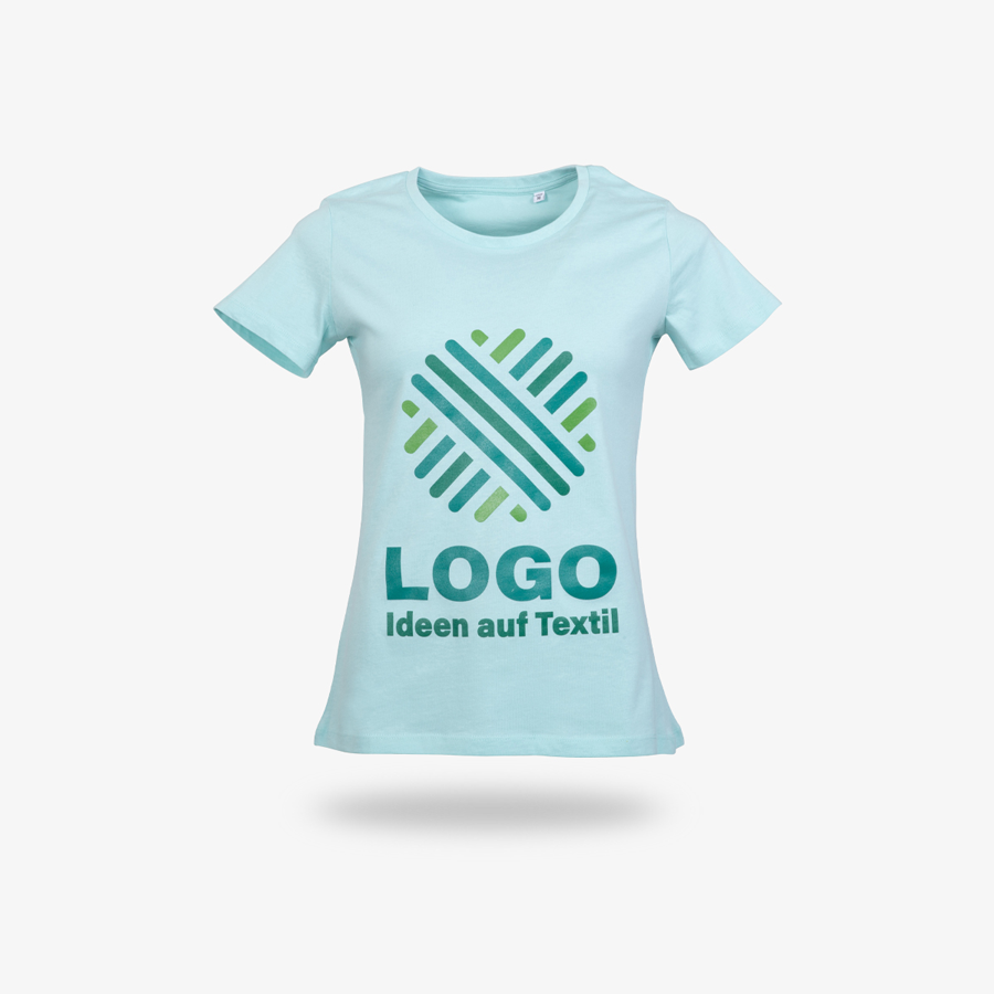 Organic-T-Shirt von Russell für Damen, Druck auf der Vorderseite
