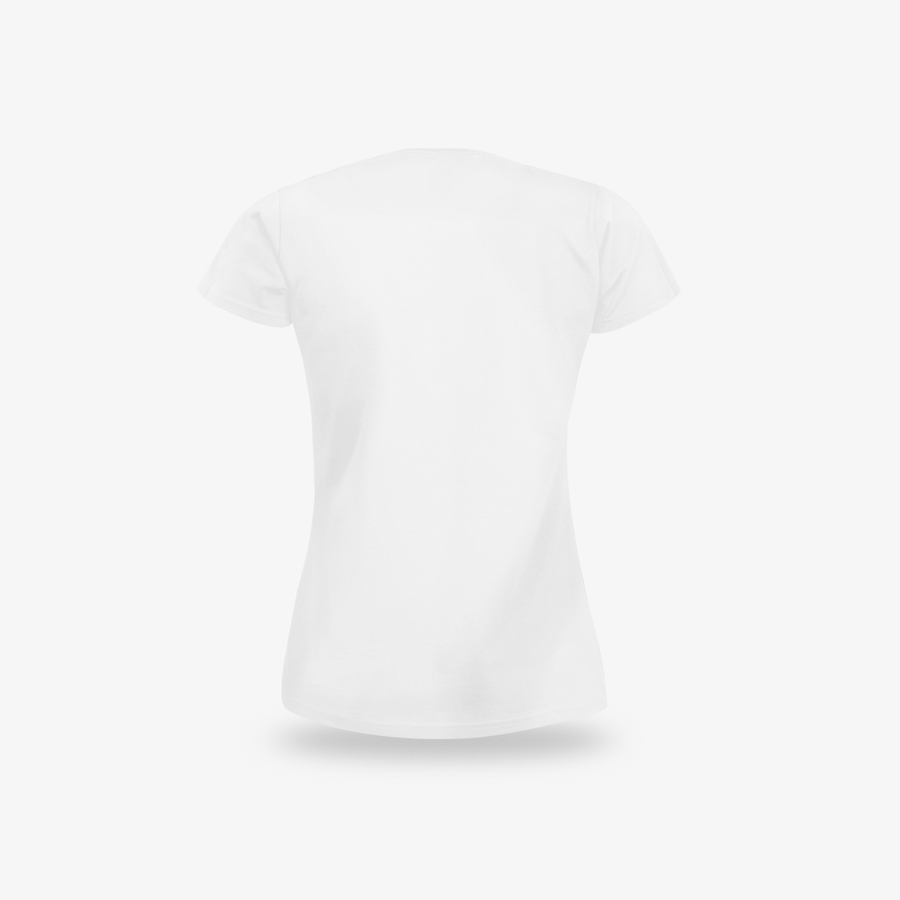 Weißes Basic-T-Shirt für Damen von Fruit of the Loom Rückseite unbedruckt
