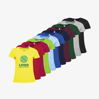 Premium-Damen-T-Shirts der Marke B&C Collection in vielen Farben, mit individuellem Siebdruck
