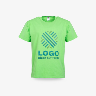 Bedrucktes Basic-Shirt für Herren in Grün von Fruit of the Loom