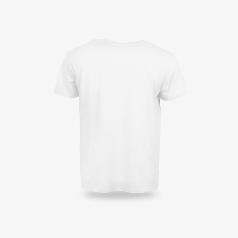 Unbedrucktes Budget-T-Shirts für Herren in Weiß von hinten