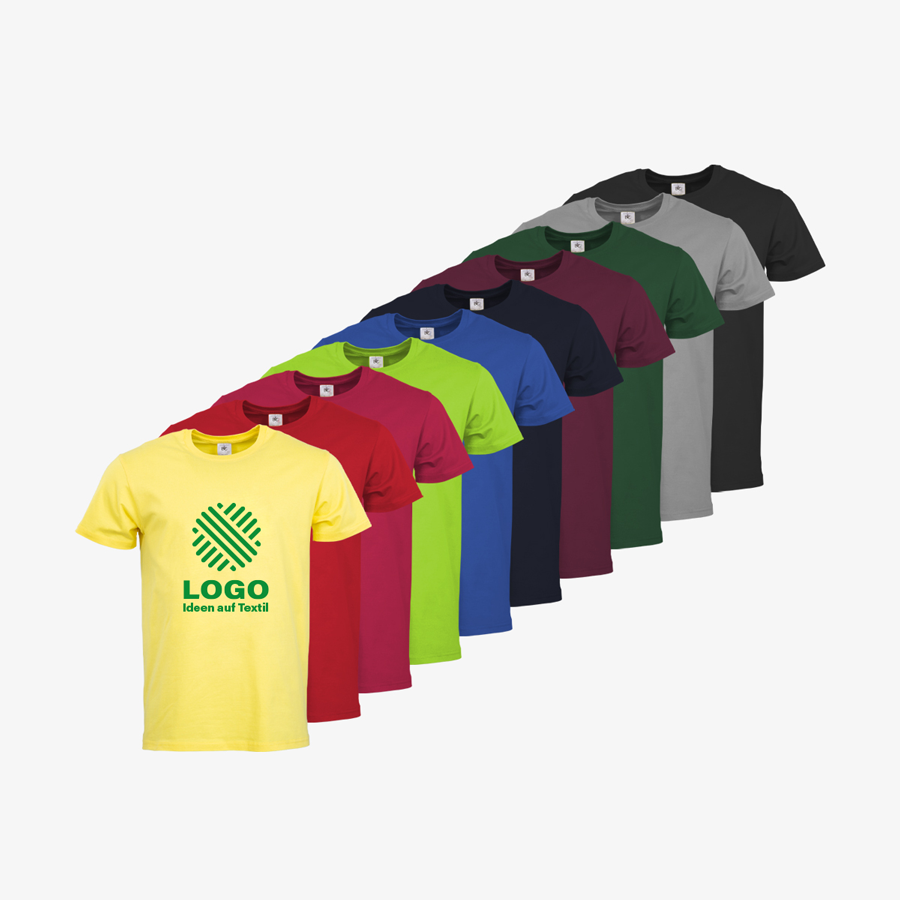 Bedruckte Premium-Herren-T-Shirts von B&C Collection in vielen Farben