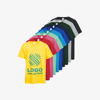 Auswahl an farbigen Premium-T-Shirt für Kinder von Fruit of the Loom