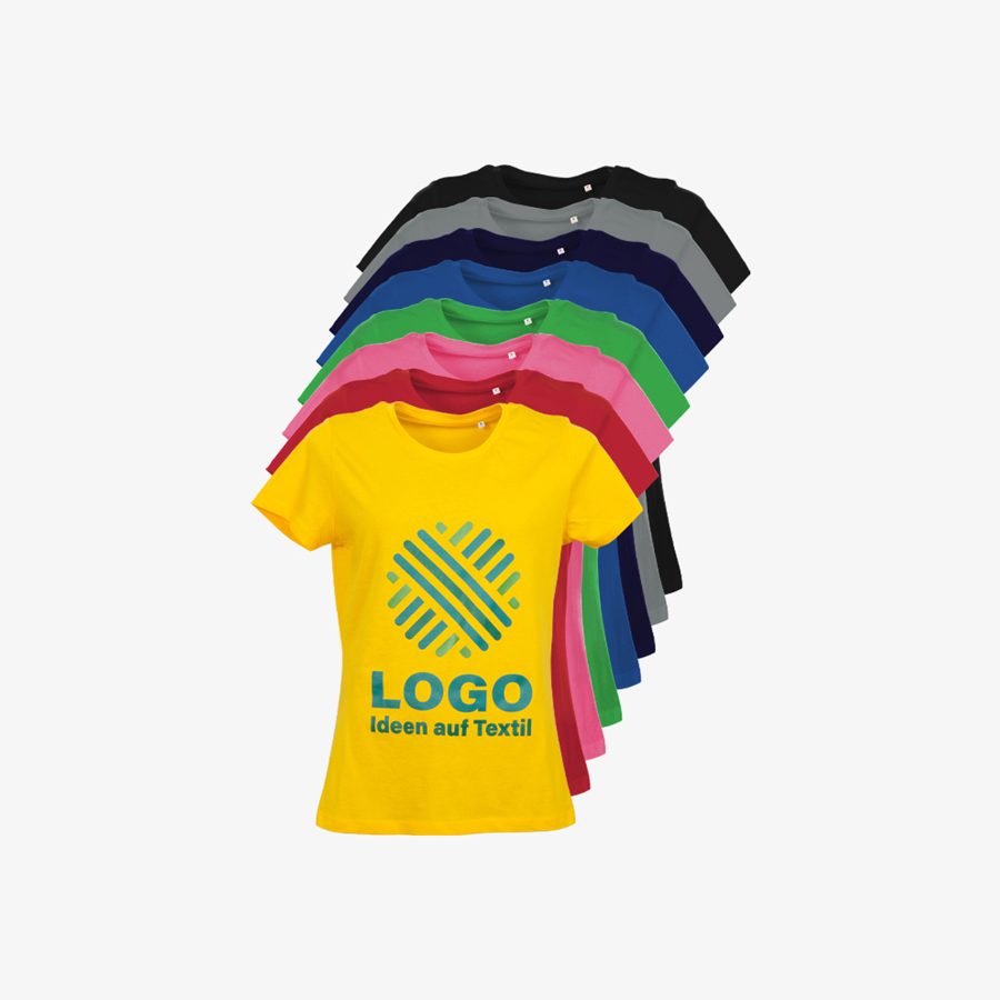 Farbige Organic-Shirts für Damen von B&C Collection