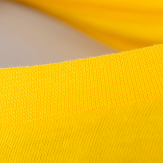 Gelbe Organic-Herren-T-Shirts mit Rundhalsausschnitt