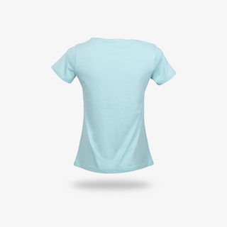 Hellblaues Organic-T-Shirt für Damen von Russell Rückseite