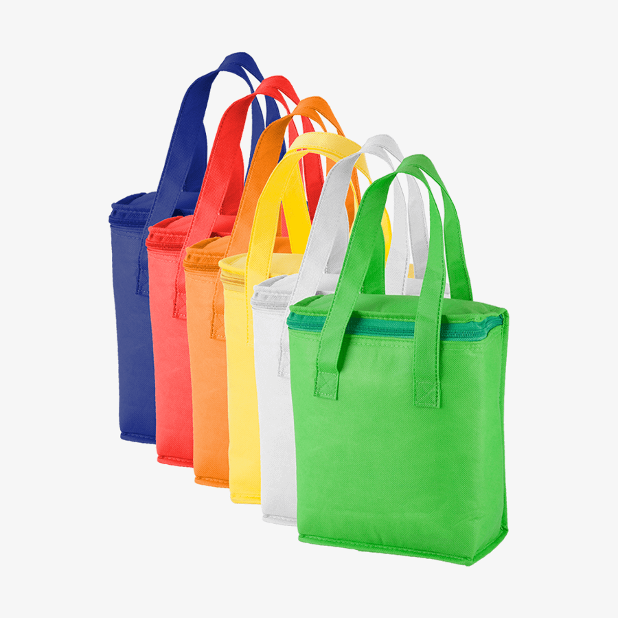 Unbedruckte Kühltaschen aus Non-Woven mit Reißverschluss in vielen Farben