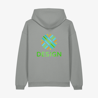 Unisex-Stanley/Stella-Hoodie im Oversized Fit mit vollfarbigem Druck auf dem Rücken