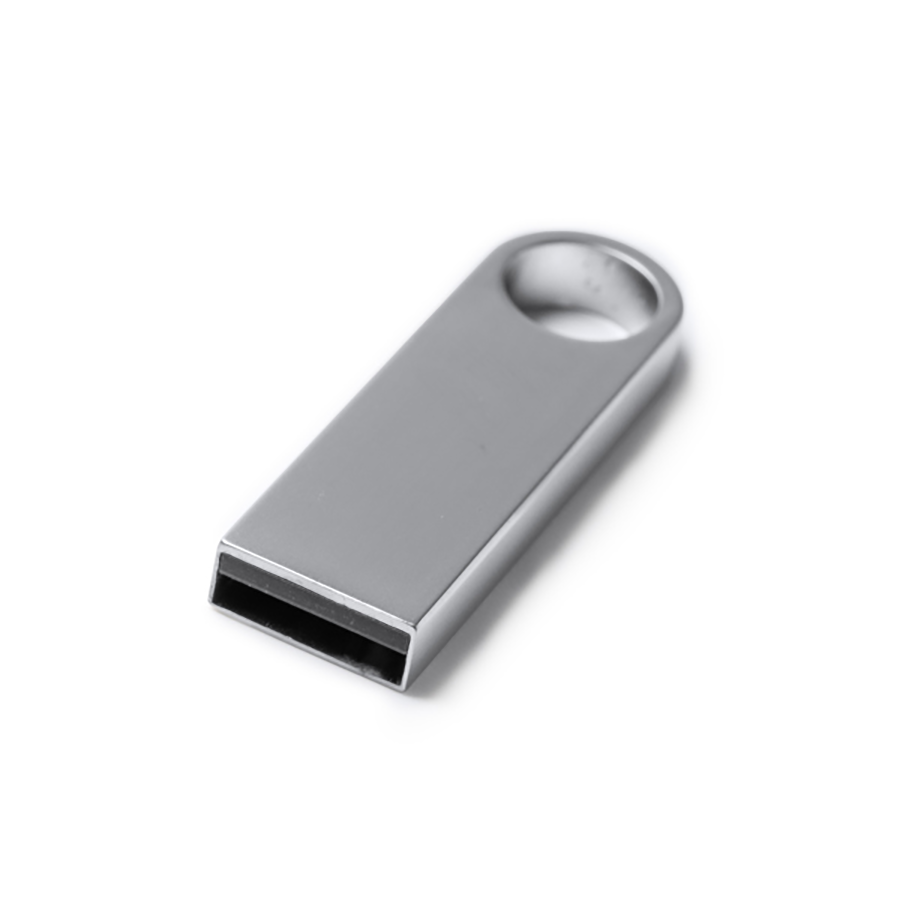 Silberfarbener USB-Stick mit 16 oder 32 GB, ohne Personalisierung