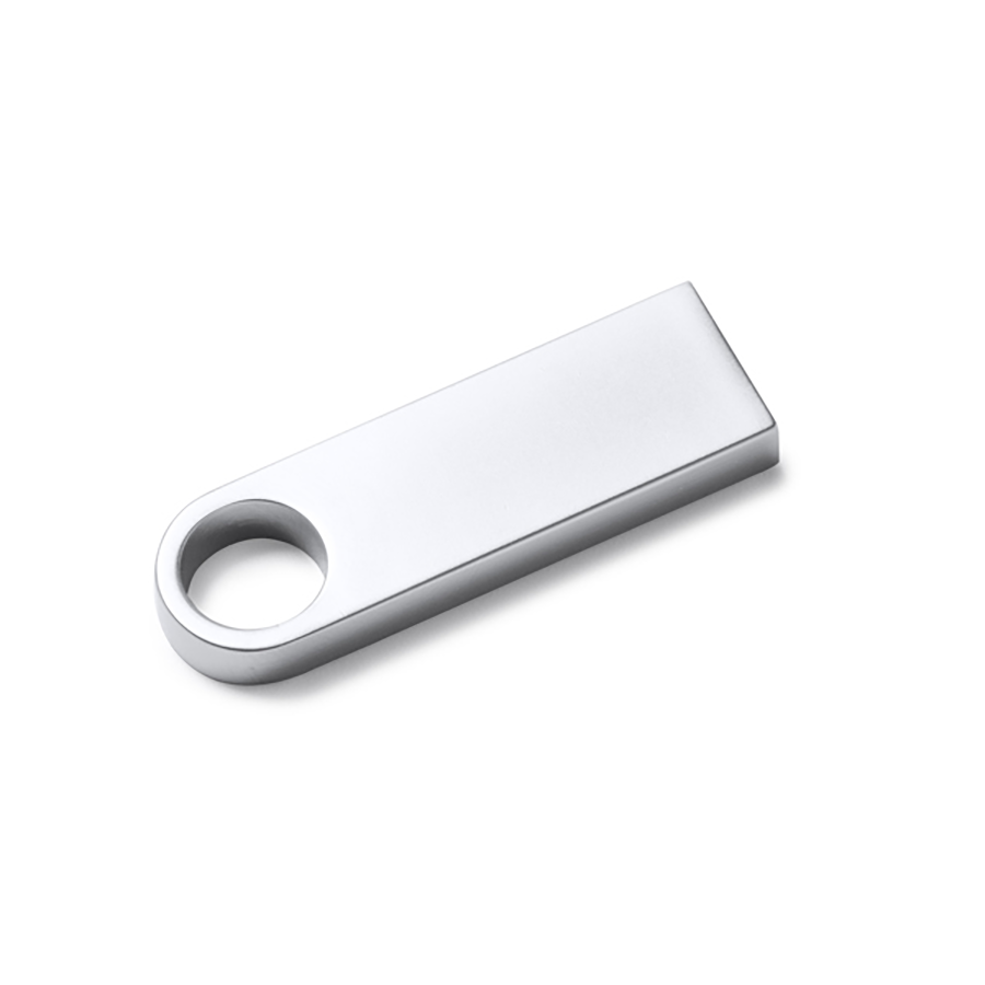 Silberfarbener USB-Stick mit 16 oder 32 GB, ohne Werbeanbringung