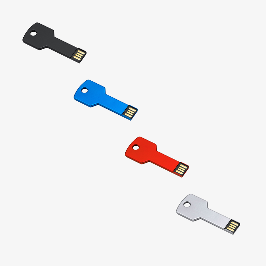 USB-Sticks in Schlüsselform (16 GB) in mehreren Farben, ohne Personalisierung