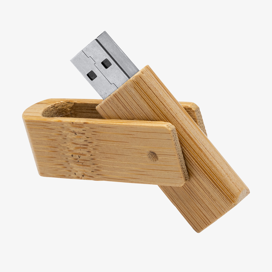 Unveredelter Bambus-USB-Stick mit 16 GB Speicherplatz