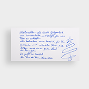 Mailing in Handschrift ohne individuelle Anrede