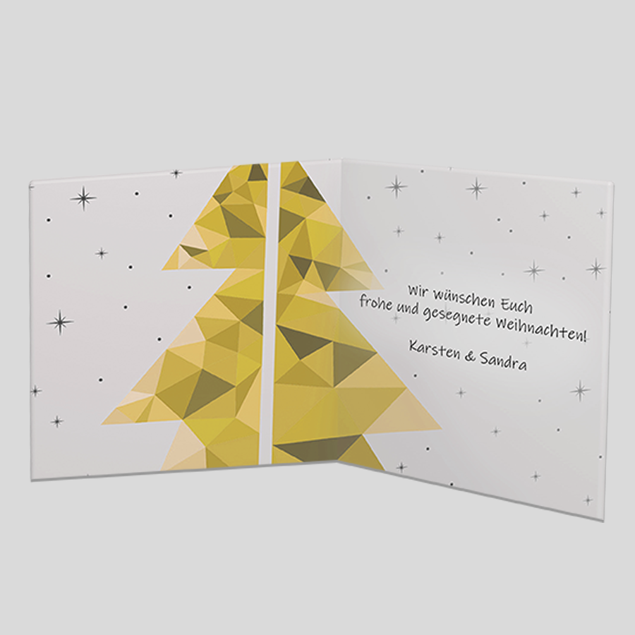 Klappkarte mit Weihnachtsmotiv