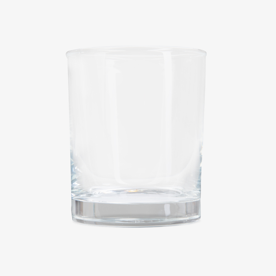Leeres Whiskyglas unbedruckt, Füllmenge 25 cl, Frontalansicht