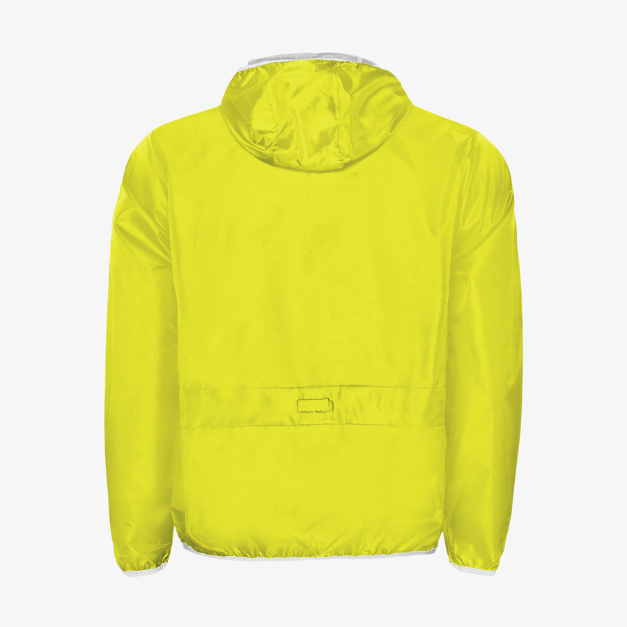 Neongelber Windbreaker von Roly für Kinder in der Rückansicht ohne Druck