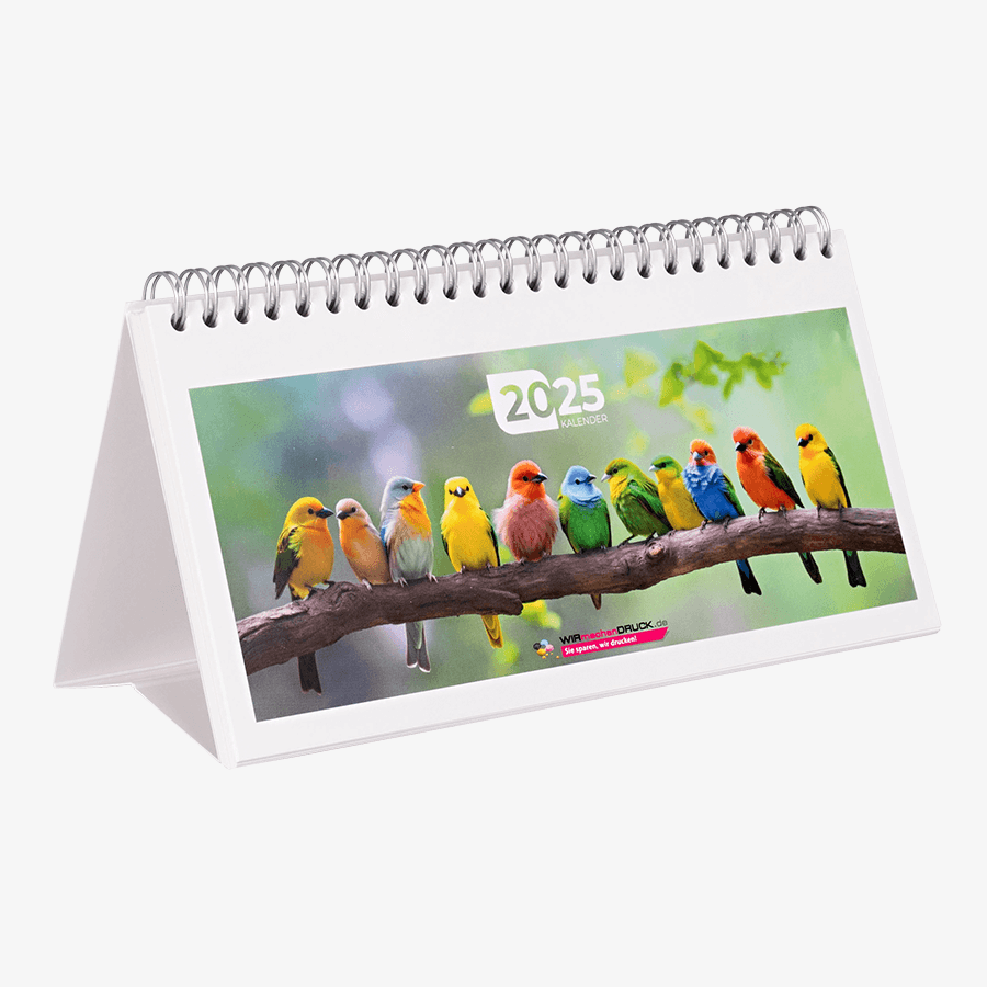 Kalendermuster, gratis Wochentischkalender im Querformat mit Tiermotiv