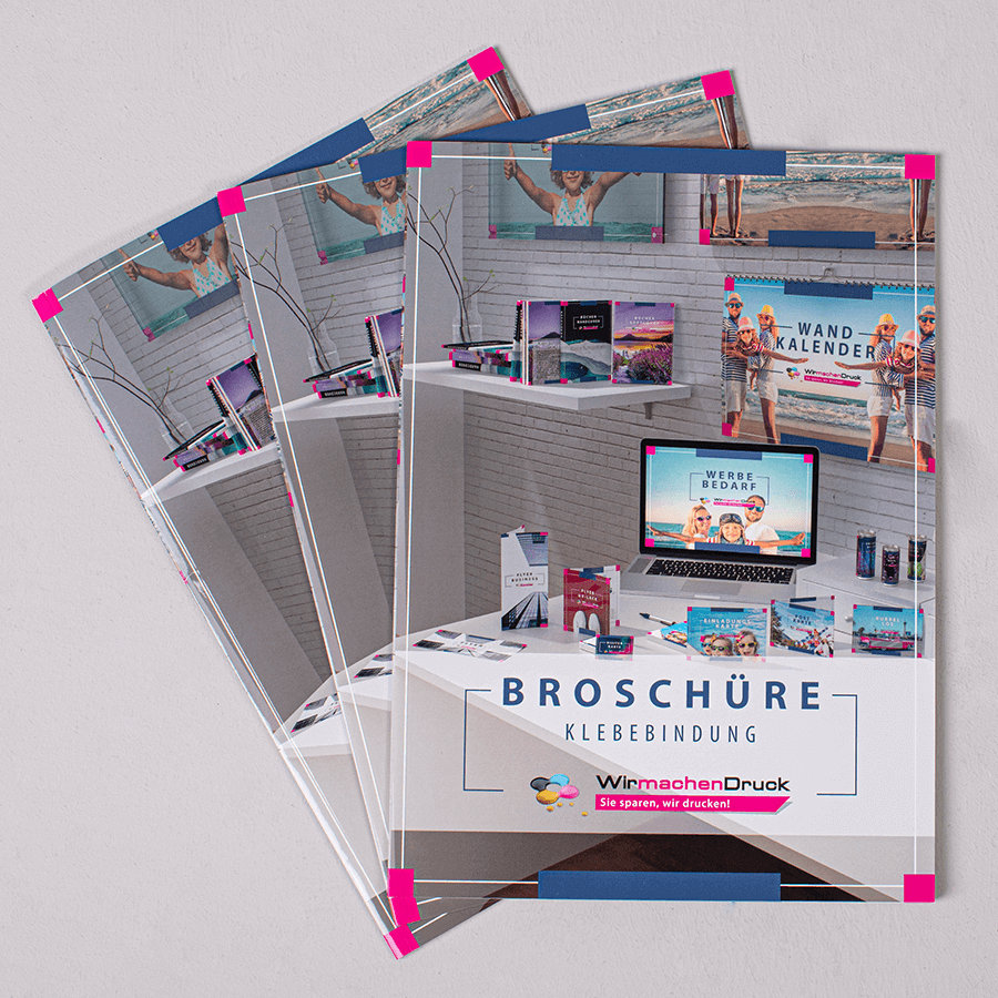 60 Stk. Broschüre mit PUR-Klebebindung, Endformat DIN A4, 48-seitig
