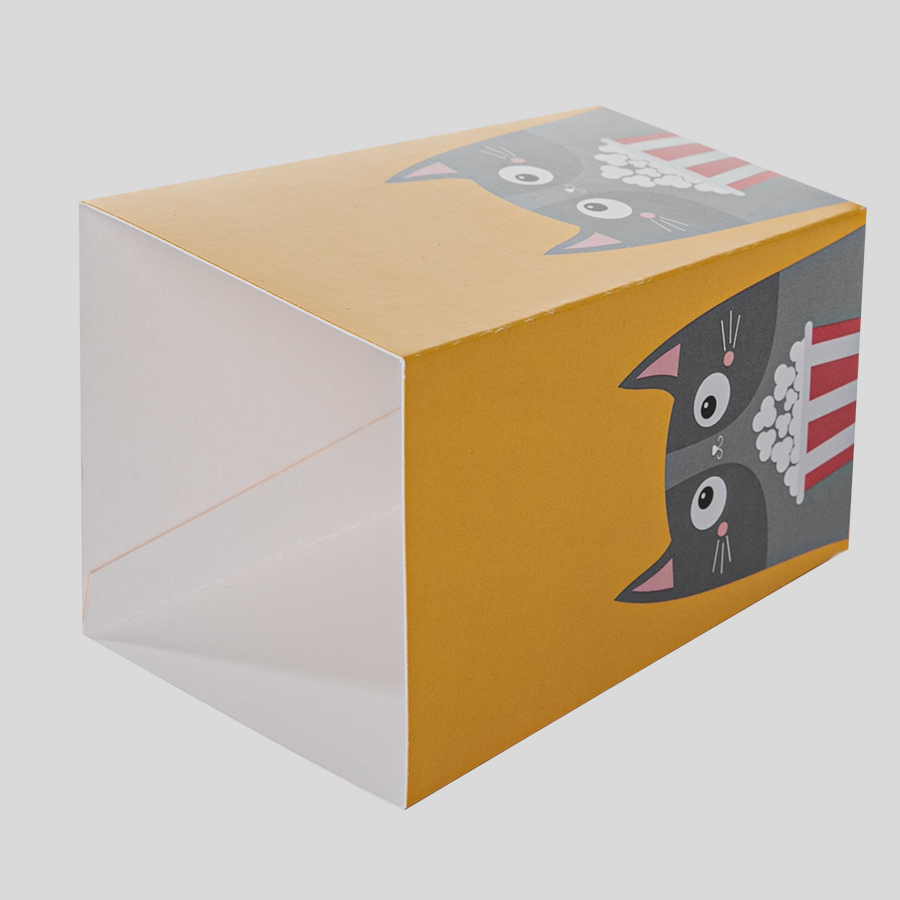 Popcorn Schachtel mit Steckboden (8,5 x 8,5 x 12,5 cm) einseitig