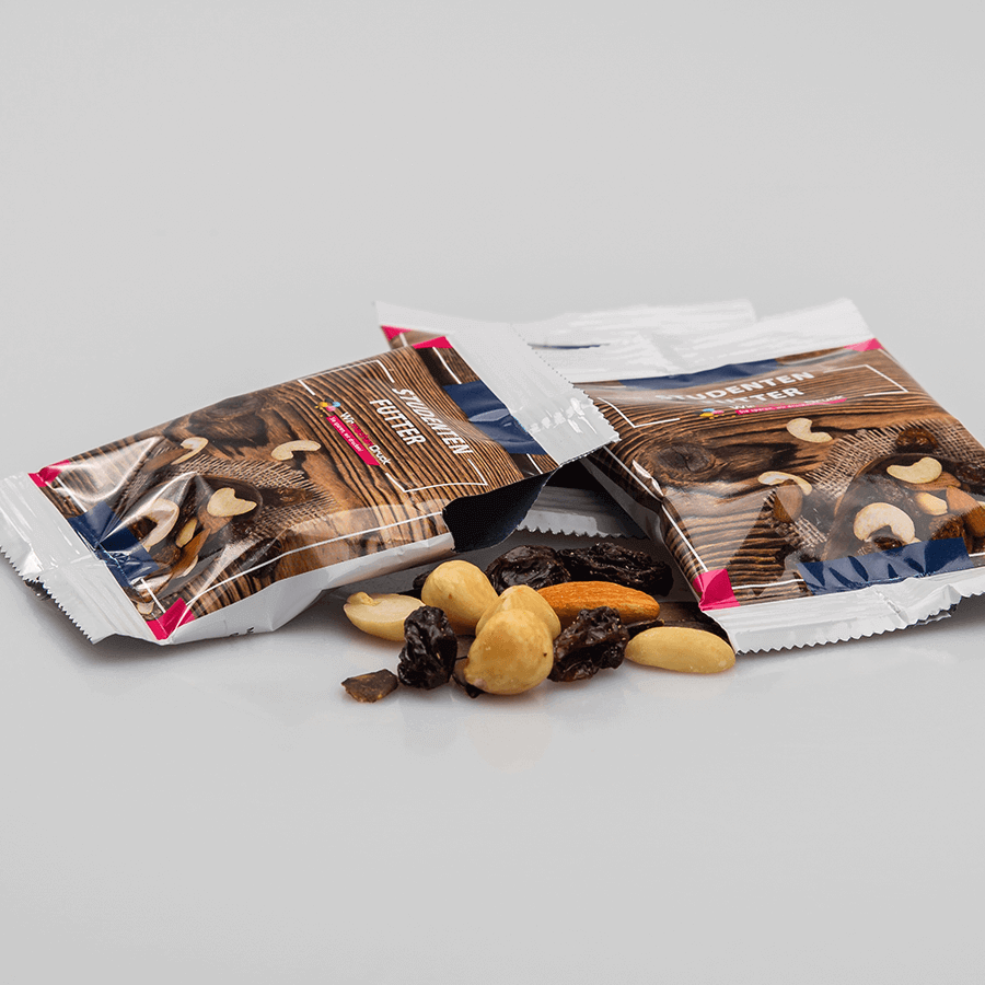 500 Stk. Studentenfutter 20 g, 4/0-farbig einseitig bedruckt