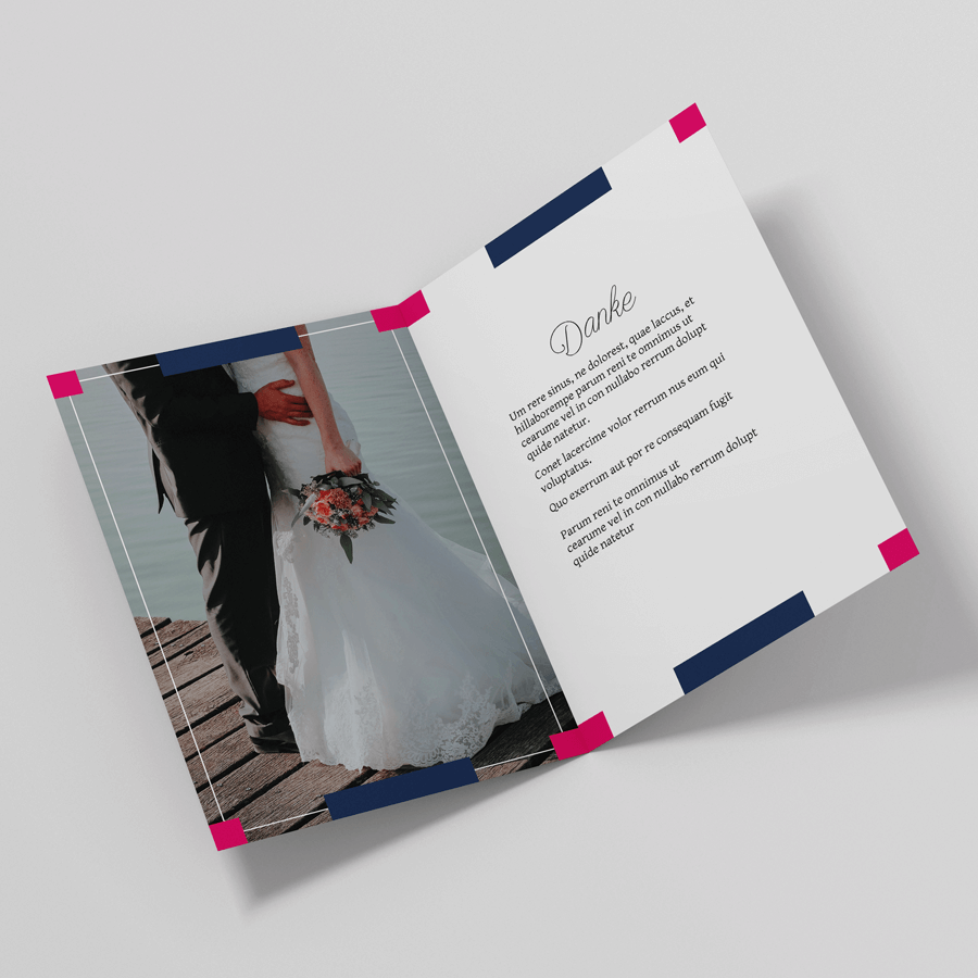 Hochzeitskarte Innenansicht