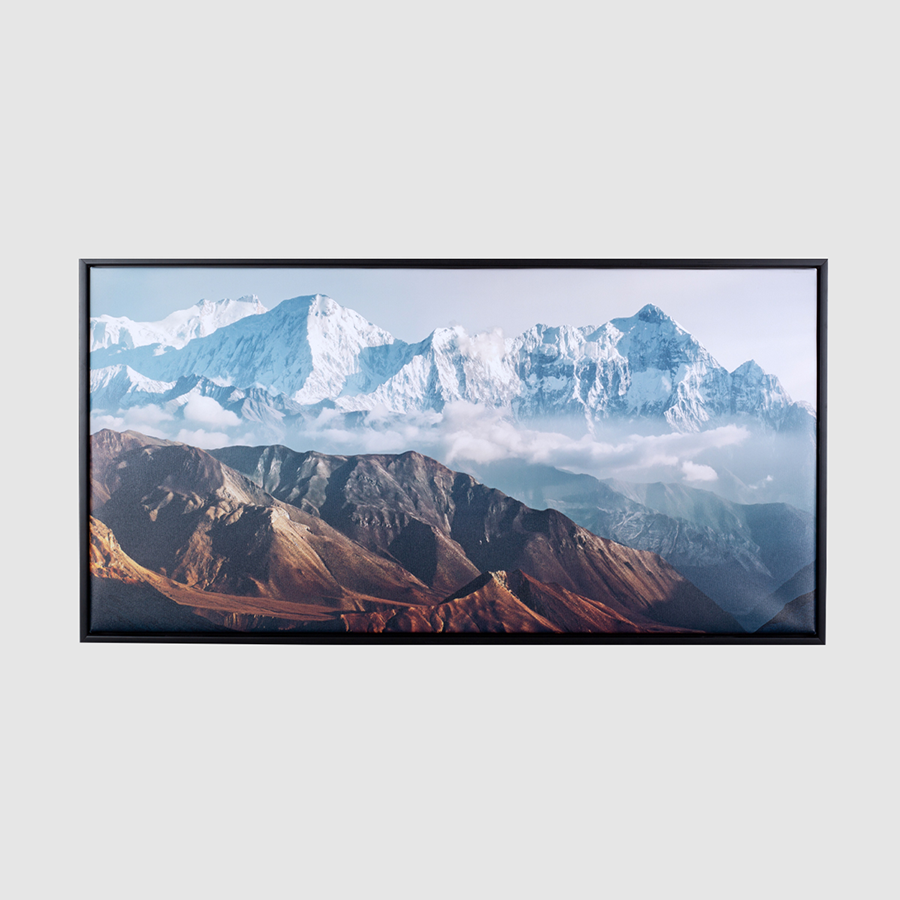 Individuell bedruckte Leinwand im Standardformat Querformat mit Schattenfugenrahmen