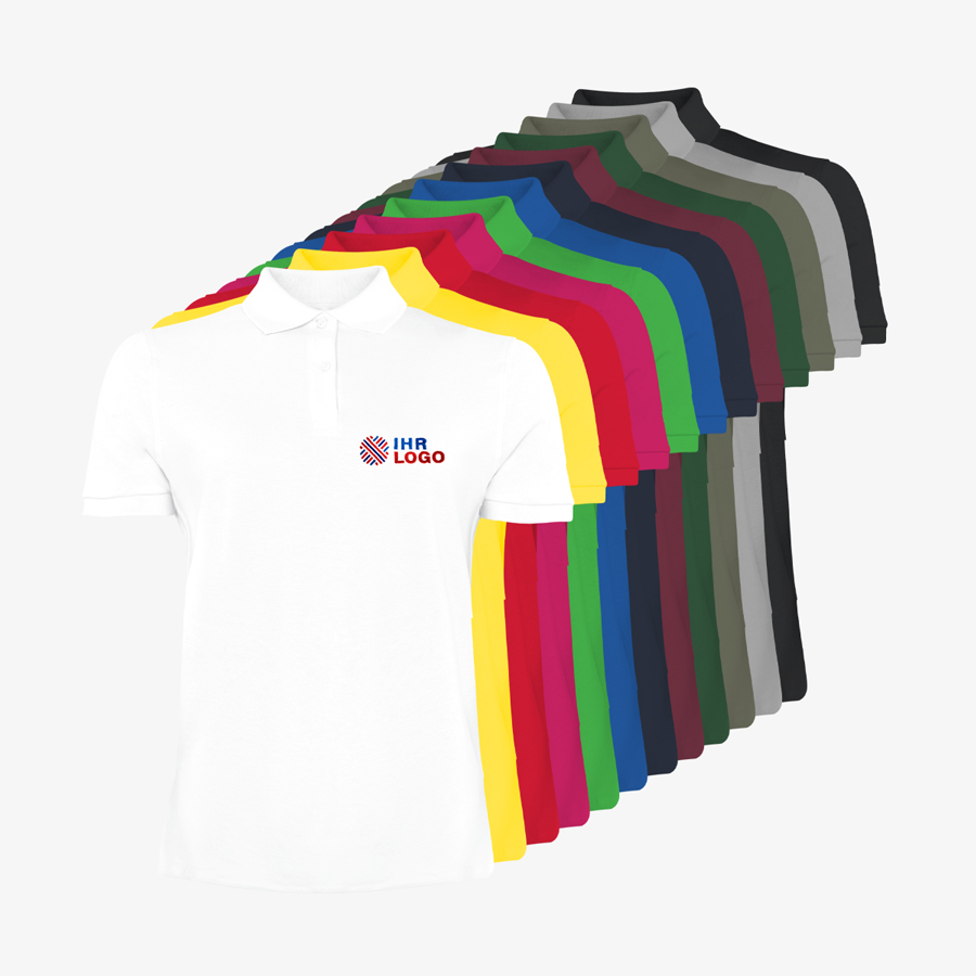 Poloshirts Damen Basic Sortiment B&C mit Stickerei